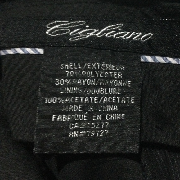 Cigliano Men’s Formal Black Striped Dress Pants - Picture 2 of 5